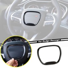For 2014 - 2024 Dodge Durango Carbon Fiber Steering Wheel Center Ring Cover Trim For 2014 - 2024 Dodge Durango Carbon Fiber Steering Wheel Center Ring Cover Trim