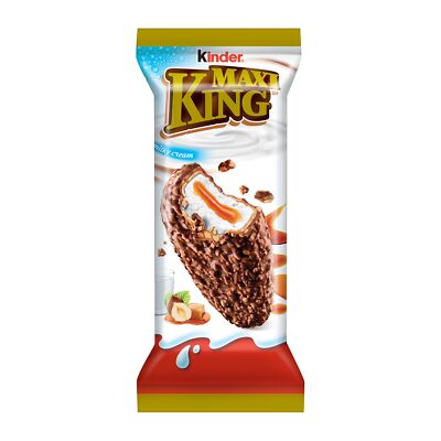 66x Ferrero Kinder Maxi King Caramel and Milk Filled Wafer Chocolate Bar 35g