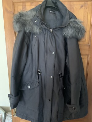   NEXT  OUTERWEAR WARM JACKET FAUX FUR TRIM HOOD UK SIZE 20  
