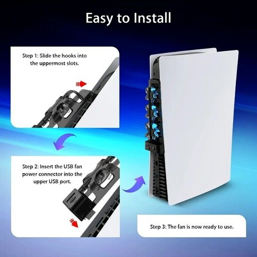 Cooling Fan with LED Light Accessories for Playstation 5 Digital & Disc Edition - Picture 9 of 20