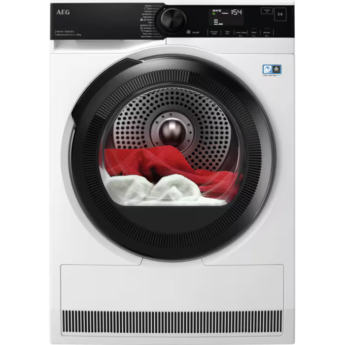 AEG TR848A4B2 Tumble Dryer 8kg Heat Pump in White