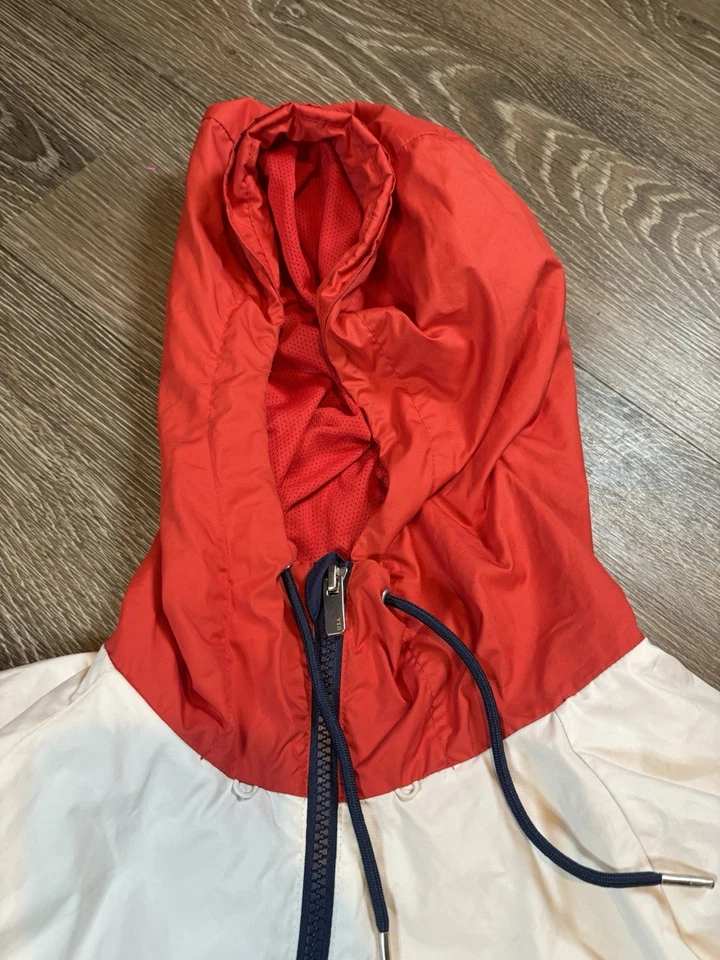 De Colección Y2K Para Hombres Nike Ropa Deportiva Cortavientos Chaqueta Rompevientos Roja Blanca Azul EE. UU. Grande Foto 4 de 4