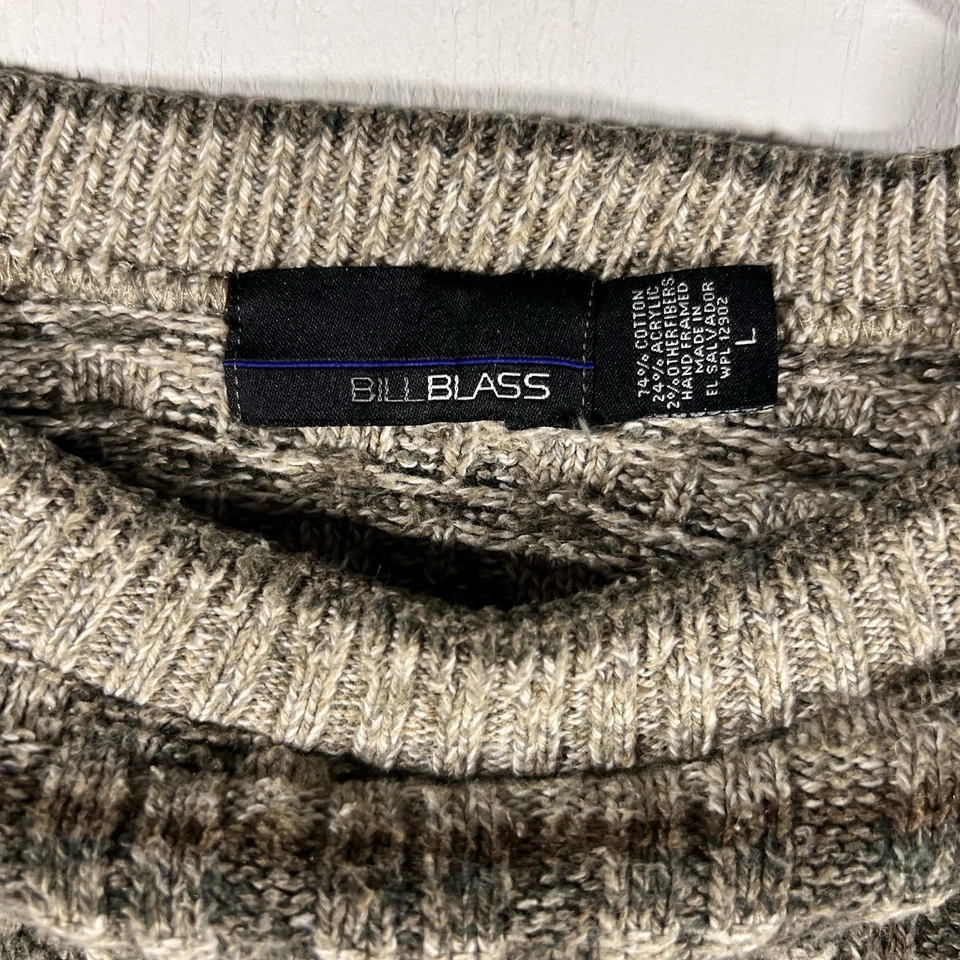 Suéter Pullover Vintage Bill Blass Para Hombre Patrón Geométrico Tejido 3D (Grande) Foto 2 de 4