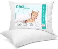 Nestl 2 Pack Toddler Pillow for Sleeping 13 x 18, Small Kids Pillow for Trav...