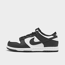 Little Kids' Nike Dunk Low Casual Shoes White/Black/White CW1588 100