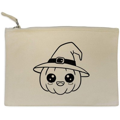 ''Süße Kawaii Halloween Kürbis im Hut'' Canvas Clutch Tasche (CL00047841)