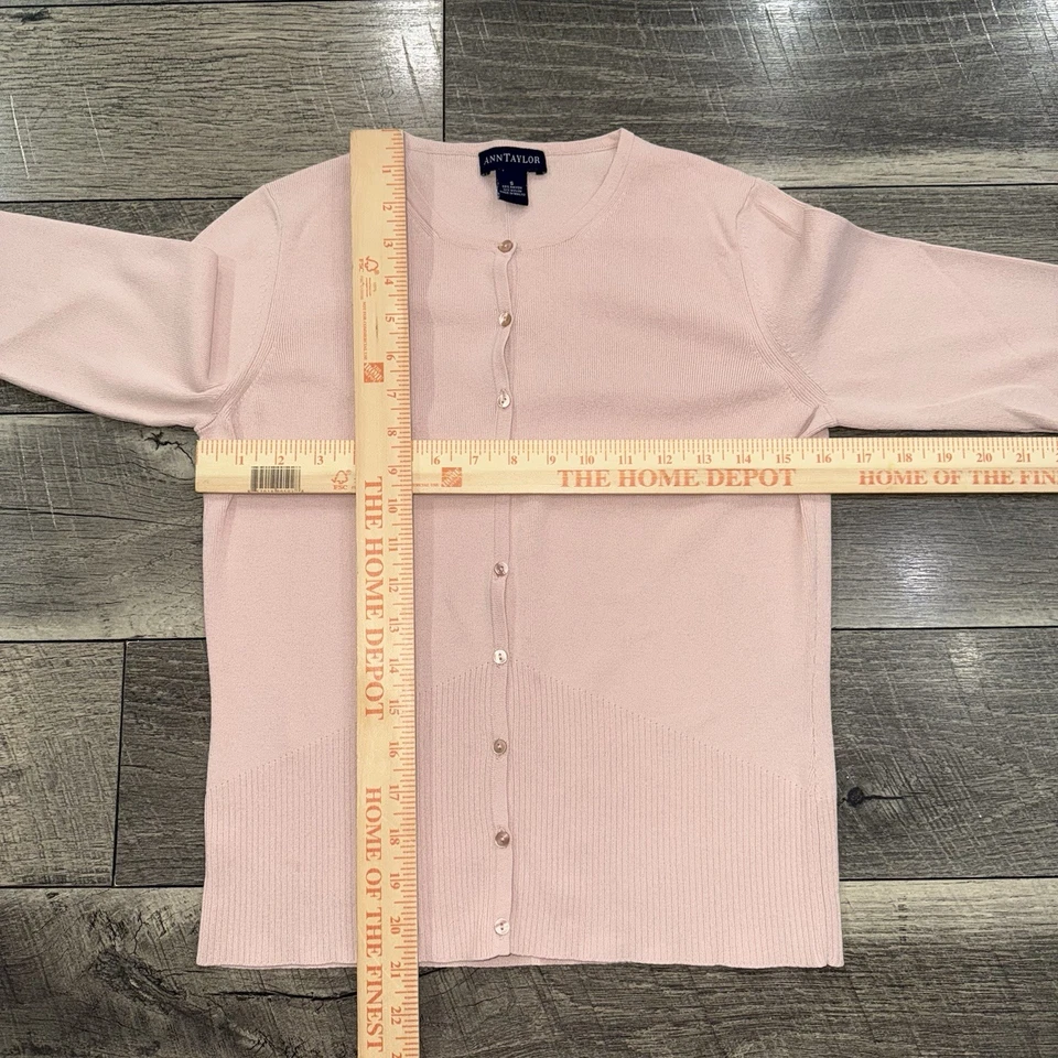 Винтажный Ann Taylor румяна розовый кардиган на пуговицах свет свитер Y2K женщин маленький - Изображение 3 из 4