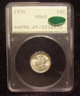 1936 Mercury Dime PCGS MS 65 GREEN CAC Rattler OGH Old Holder 2216838
