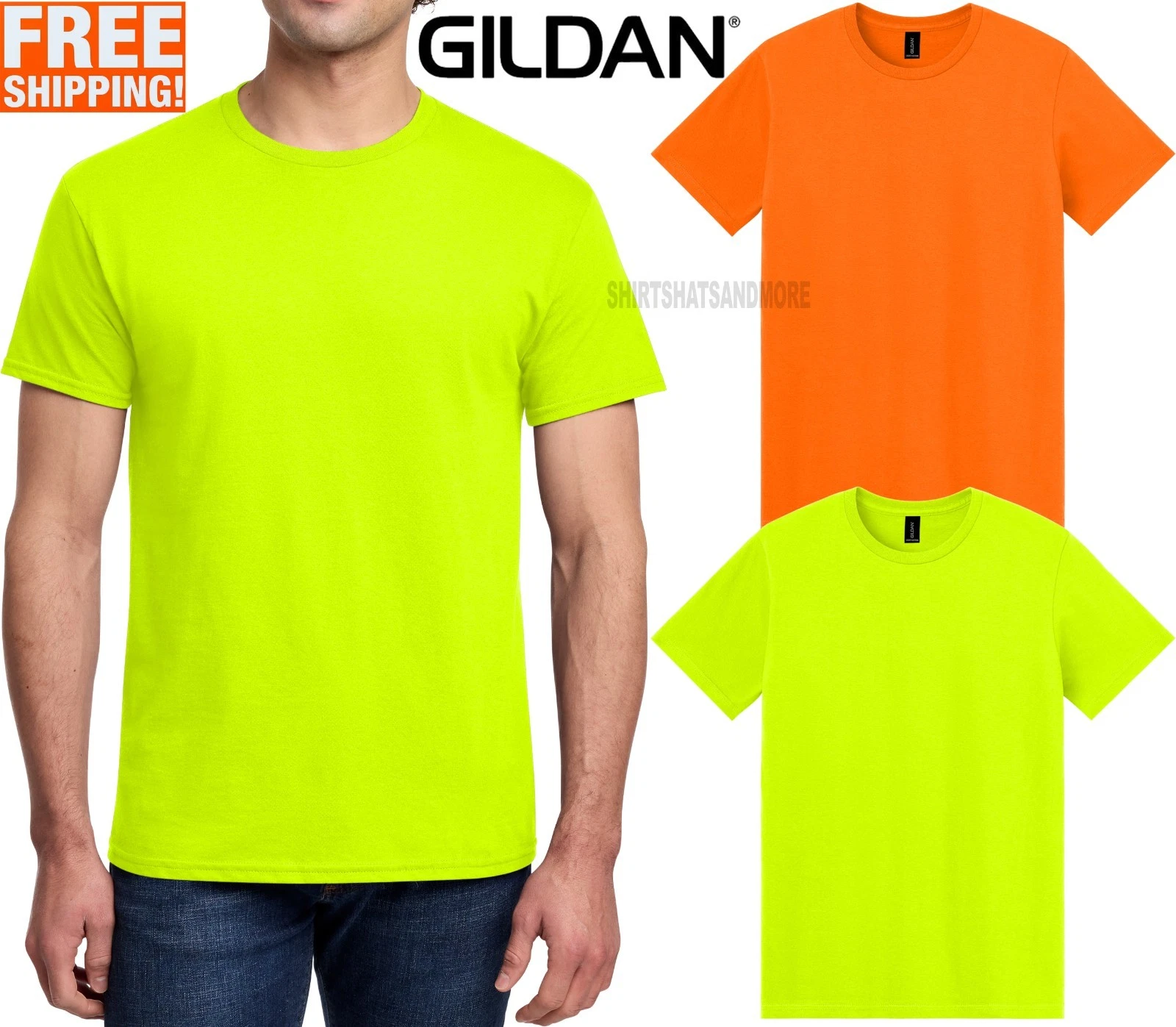 Gildan Mens Light Cotton Blend T-Shirt Hi-Vis Safety Colors Breathable Tee XS-5X
Opens in a new wind