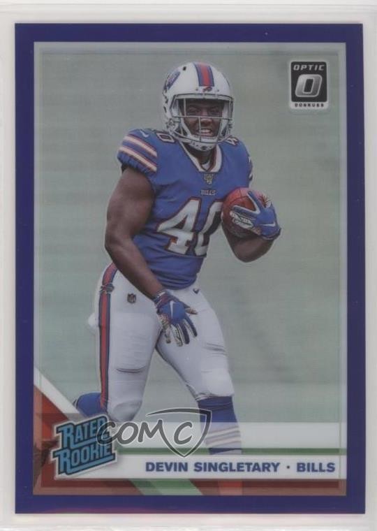 2019 Donruss Optic Rated Purple Prizm 37/50 Devin Singletary #178 Rookie RC d4m