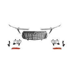 Upper Grille Assembly For 2022-2024 Chevy Equinox w/ Fog Lights & Side Marker