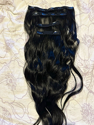Clip-In Haar Extensions Damen, wellig, Natur-Schwarz 60cm 4-teilig NEU!!!