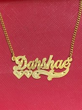 Personalized Name Necklace plate with cuban chain usa seller