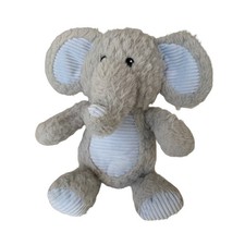 Spark Create Imagine Gray Elephant Rattle Plush Stuffed Animal Blue 9"