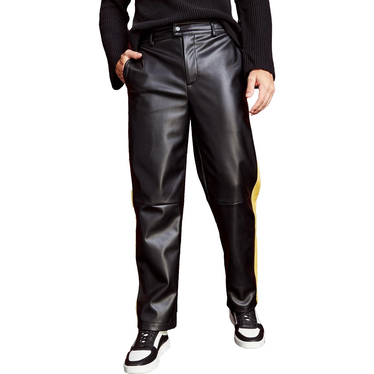 Мужские брюки Royalty By Maluma с прямыми штанинами в черный цветовой блок 34 BHFO 9042