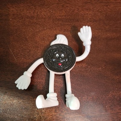 Vintage Nabisco Oreo Cookie Man 4'' Bendie Figur Bendy Bendable Toy 1998