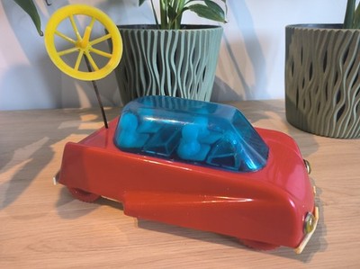 Vintage Rare Old Soviet Plastic Space Car ''UTOPIA'' Toy Bat. operated USSR 1970s