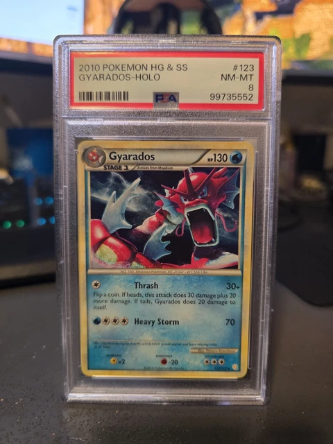Pokemon Gyarados Heart Gold Soul Silver Holo #123 PSA 8