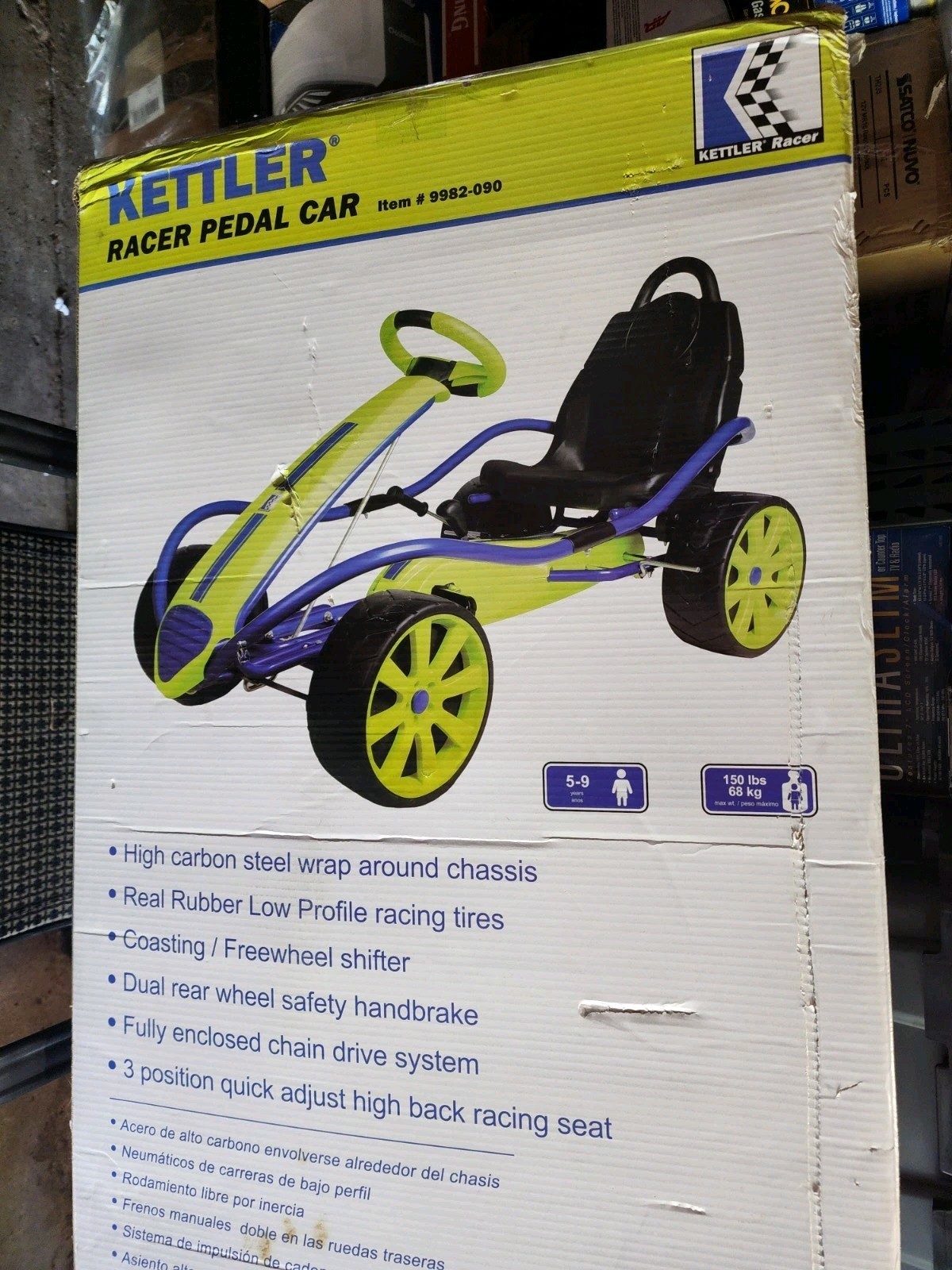 Kettler Pedal Car New In Box Blue/yellow