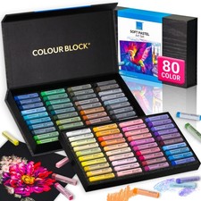 COLOUR BLOCK Soft Pastels for Artists - 80 80 Count Pack of 1 , Multicolor