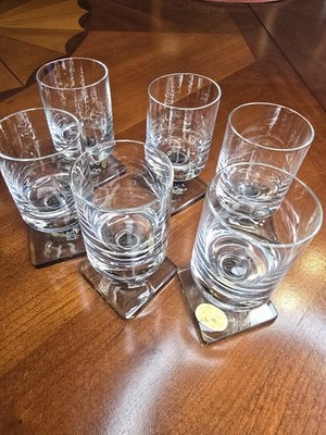 6 Rosenthal Studio Linie Berlin Linear Smoke Cordial Shot Glasses Mid Century