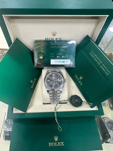 Rolex Datejust 126334 Silver Jubilee Bracelet with Silver Bezel