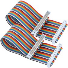 2 Pcs 40 Pin Ribbon Cable Male and Female 8 inch GPIO Ribbon Cable Compatible...