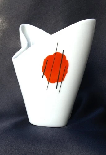 Rosenthal MCM Bishop's Hat Porcelain Vase Designed by Hans Stangl 1950's