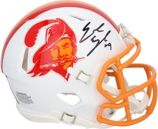 Emeka Egbuka Tampa Bay Buccaneers Signed Riddell 1976-1996 Throwback Mini Helmet