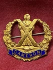 WW1/2 The Cameron Highlanders enamel Sweetheart Brooch w/fixing