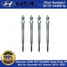 Genuine OEM 367102A900 Glow Plug 4P Set for Hyundai H1 Starex 2015-2021