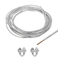 Stahldraht verzinkt 1/8 beschichtet Vinyl 20ft (2PCS H&uuml;lsen M3)
