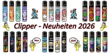 Clipper® Feuerzeuge Neuheiten 2026 - 4er Set's zum Top - Preis