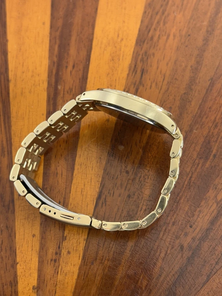 Reloj Callaway Hombre Tono Dorado Esfera Perla Bisel Estrás 40mm Batería Nueva Foto 4 de 4