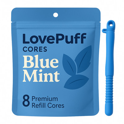 LOVEPUFF COOL MINT Alternatve to Quit Habits Aid Aromatherapy Chew Stick