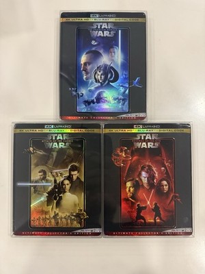 STAR WARS: EPISODES I, II, III *MENACE *CLONES *SITH (4K + BLURAY) SLIPCOVERS