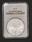 2007-W 1oz .999 Silver American Eagle BURNISHED | NGC MS70 #077