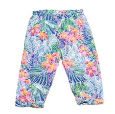 Vintage Jams World Pants Bottoms Pala Palmeria Plumeria Palm Leaves Crop S