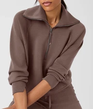 LIMITED EDITION SPANX AirEssentials Half Zip, Smoke NEW WITH TAG