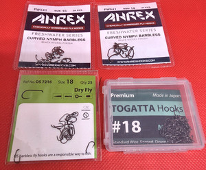 AHREX-Togata-OS-Premium Fly Tying Hook Lot-Assorted Lot of Sizes-Types