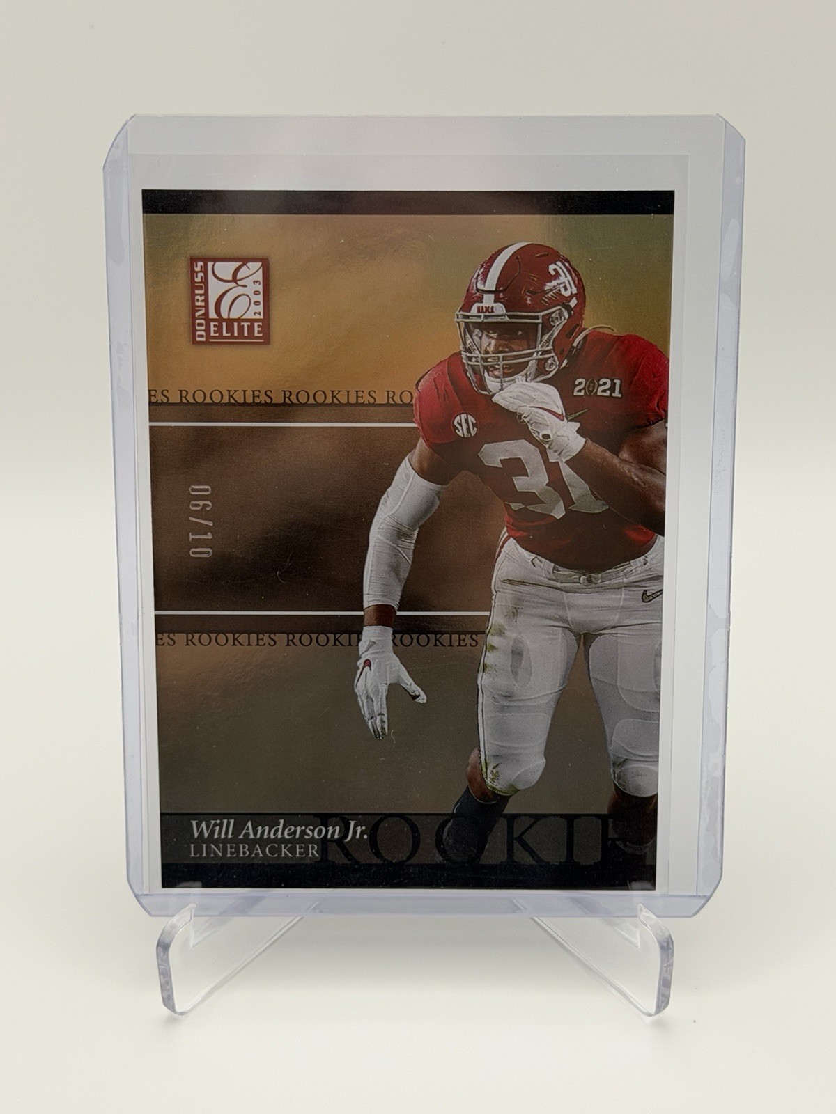 Will Anderson Panini Donruss Elite 2003 Elite Rookies #46 Gold