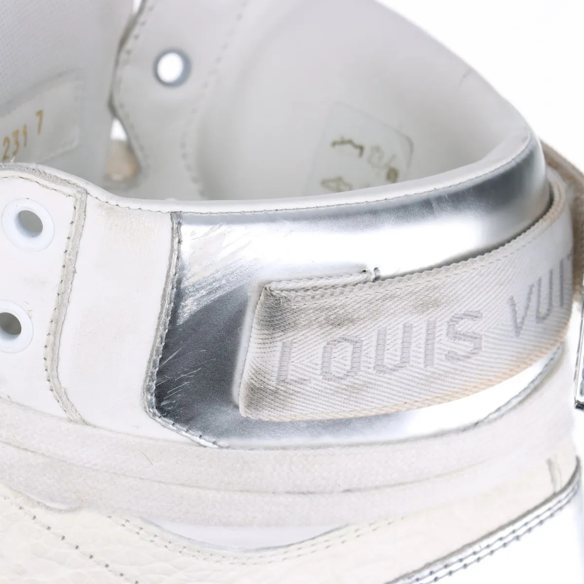 Louis Vuitton Rivoli line 21 years Leather Sneakers 7 Men's White FA0231 Monogra thumbnail 17