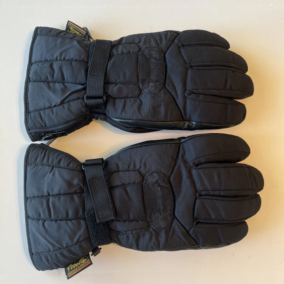 Propeller Hombre GUANTES NEGROS CUERO IMPERMEABLES transpirables Foto 4 de 4