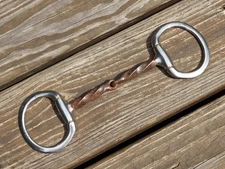 Reinsman #2320 Sweet Iron Medium Twist Eggbutt Western Snaffle Bit - 5"  5-1/8"