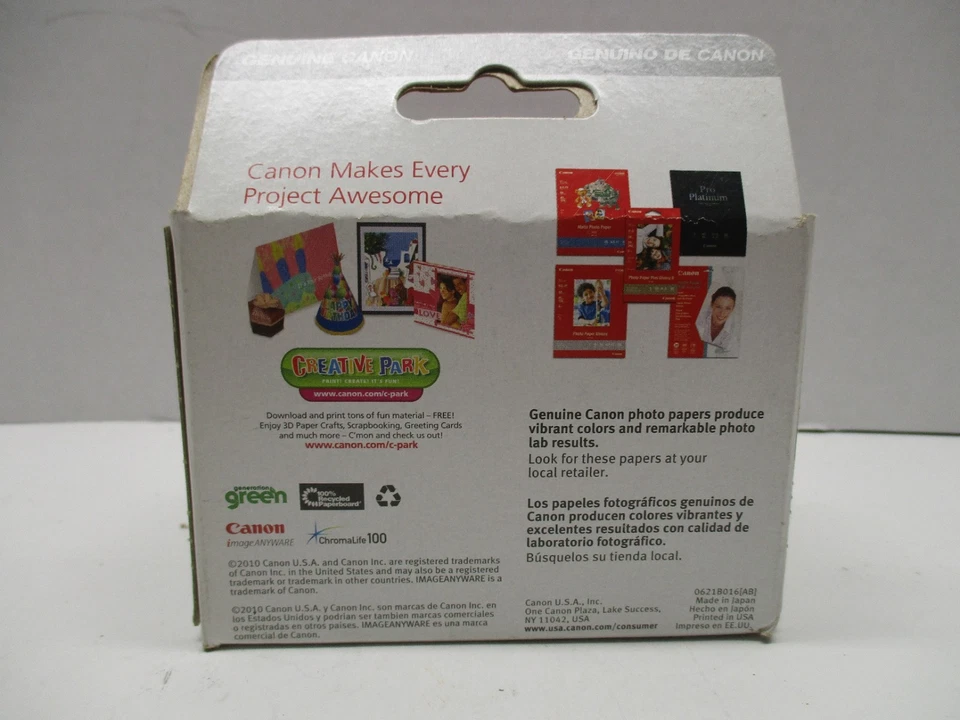Genuine Canon CLI-8 Tri Color Ink Cartridges damage box .  - Image 3 of 4