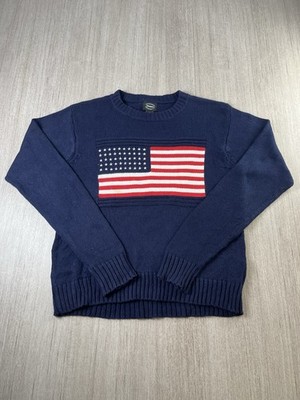 Designers Studio Originals American Flag Pullover Gr. M Navy Americana Patriotic