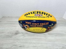 SHERRIN AFL Football Yellow Australian Genuine Leather Kangaroo Brand