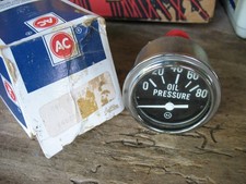 Ac Gm Oil Pressure Gauge Electric Nos New Old Stock 6462573 2 Diam 0-80 Psi