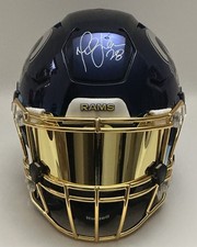 Custom Marshall Faulk Signed Rams Hydro Chrome Speed Flex Helmet Beckett Witness
