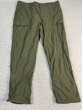 REI Co-op Pants Womens 18W Green Nylon Stretch Cargo Hiking Elastic Waist Travel